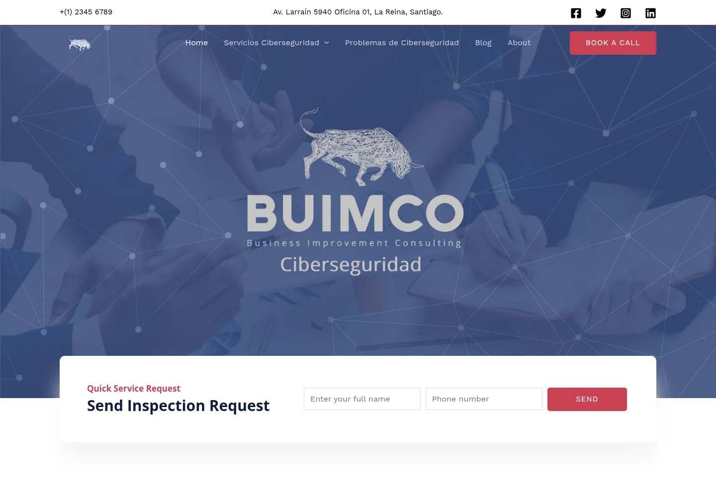Captura del sitio web de BUIMCO